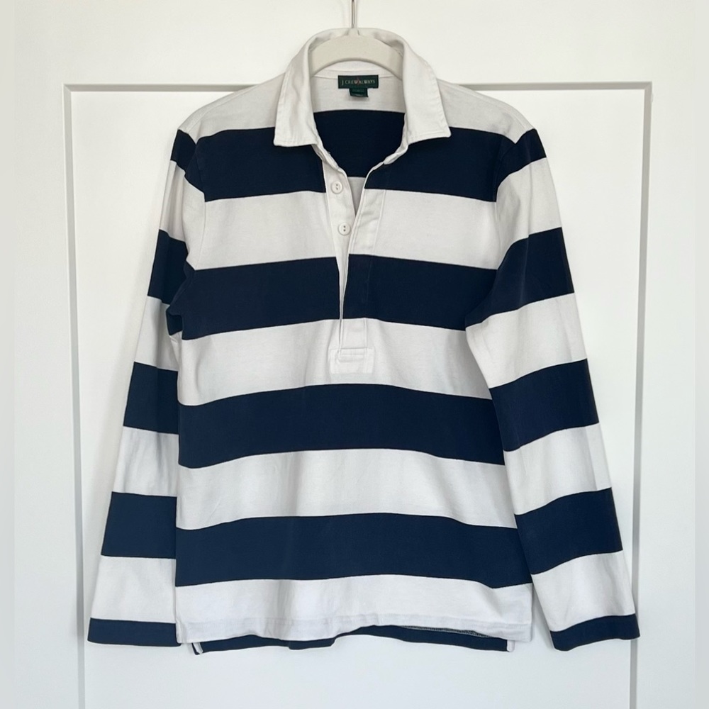 J. Crew Stripe Rugby Polo Shirt Size M